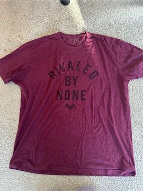 Men's Burgundy Short-Sleeve Graphic Tee - 'Rivaled By None'
